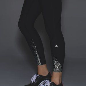 Lululemon Tight Stuff Tight Black Reflective Size 4